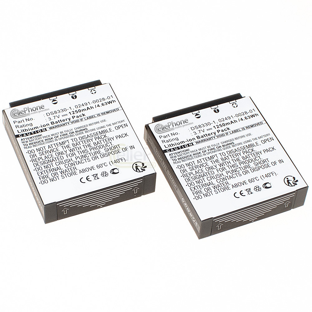 [7879] Batterie Li-Ion compatible avec Medion DC-8300 / Acer BT.8530A.001 / Avant BATS8 / Rollei 02491-0028-00 - Ensemble de 2
