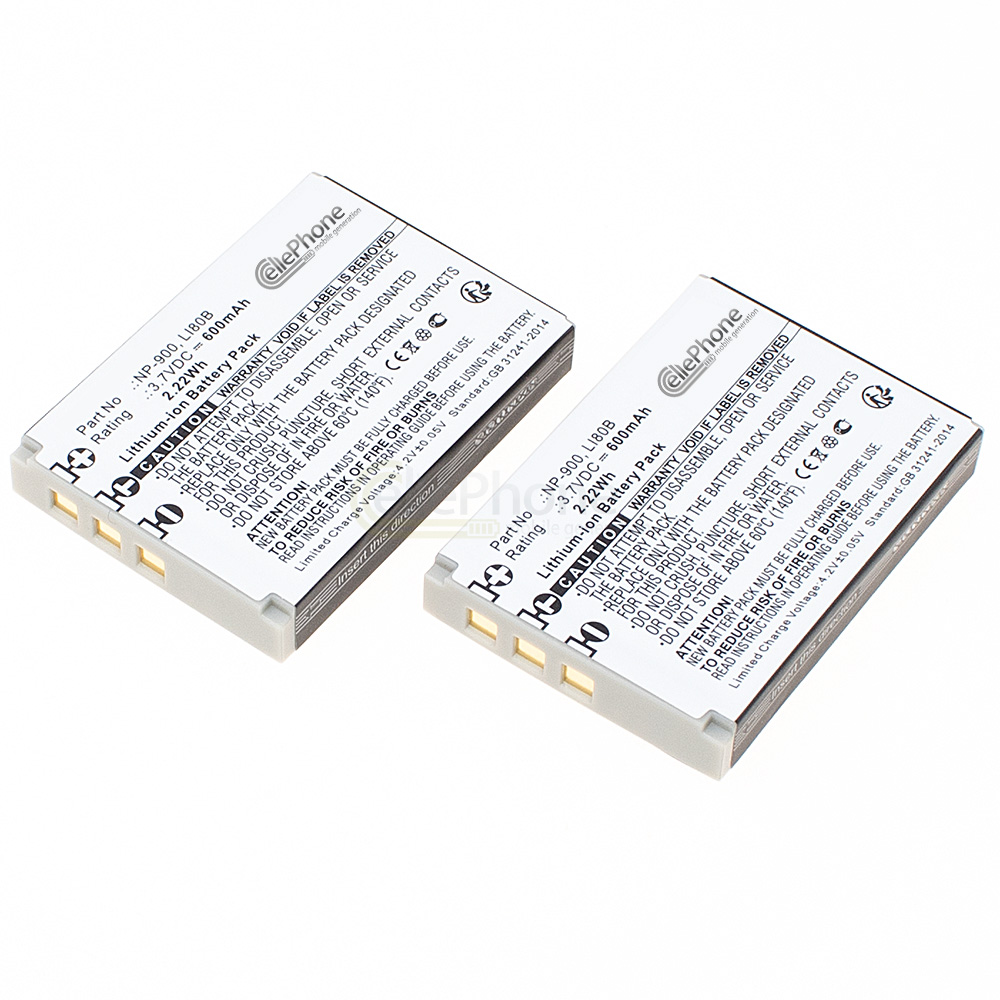 [7881] Accu Li-Ion compatibel met Konica Minolta NP-900 / Olympus Li-80B - set van 2