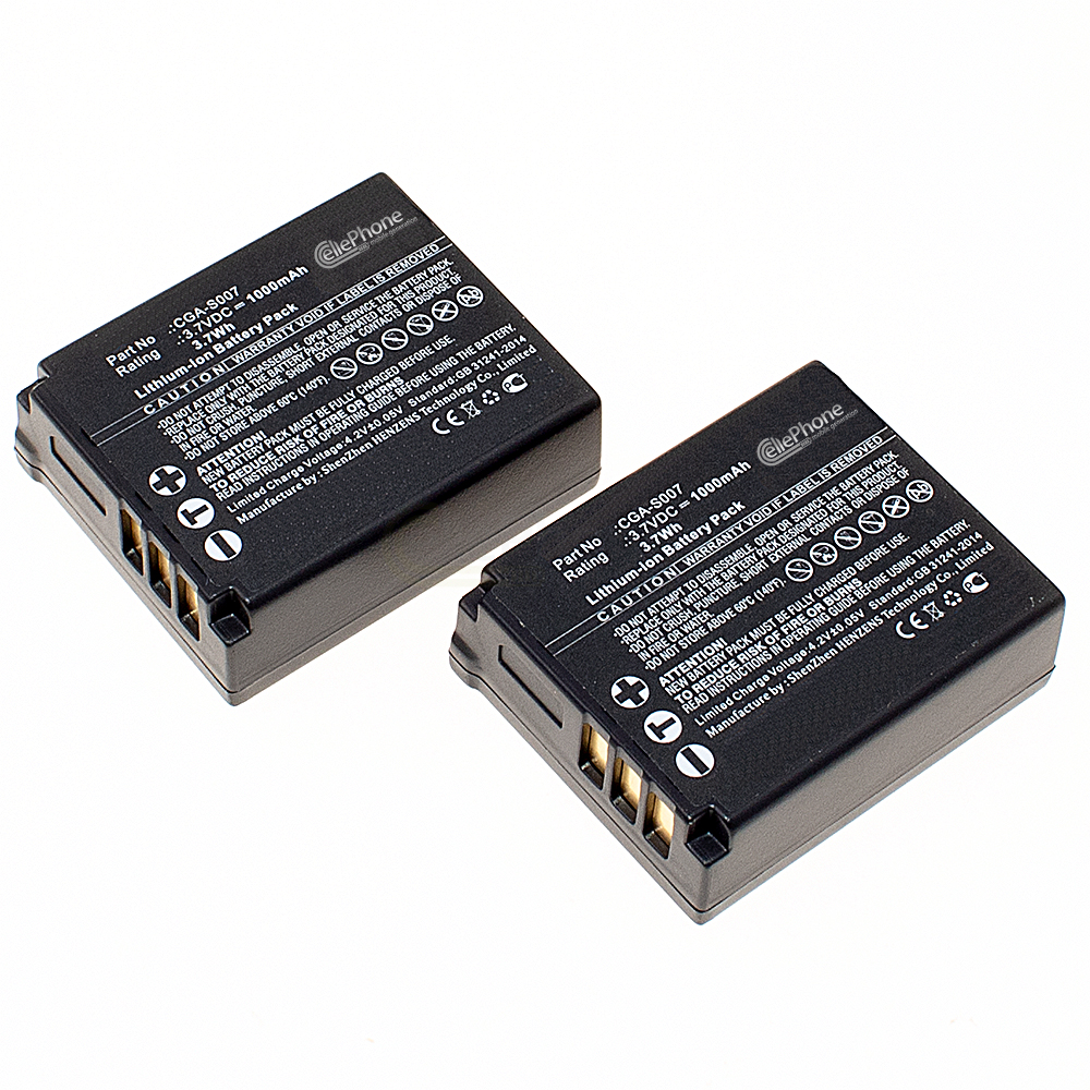 [7898] Accu Li-Ion compatibel met Panasonic CGA-S007 DMW-BCD10 - set van 2