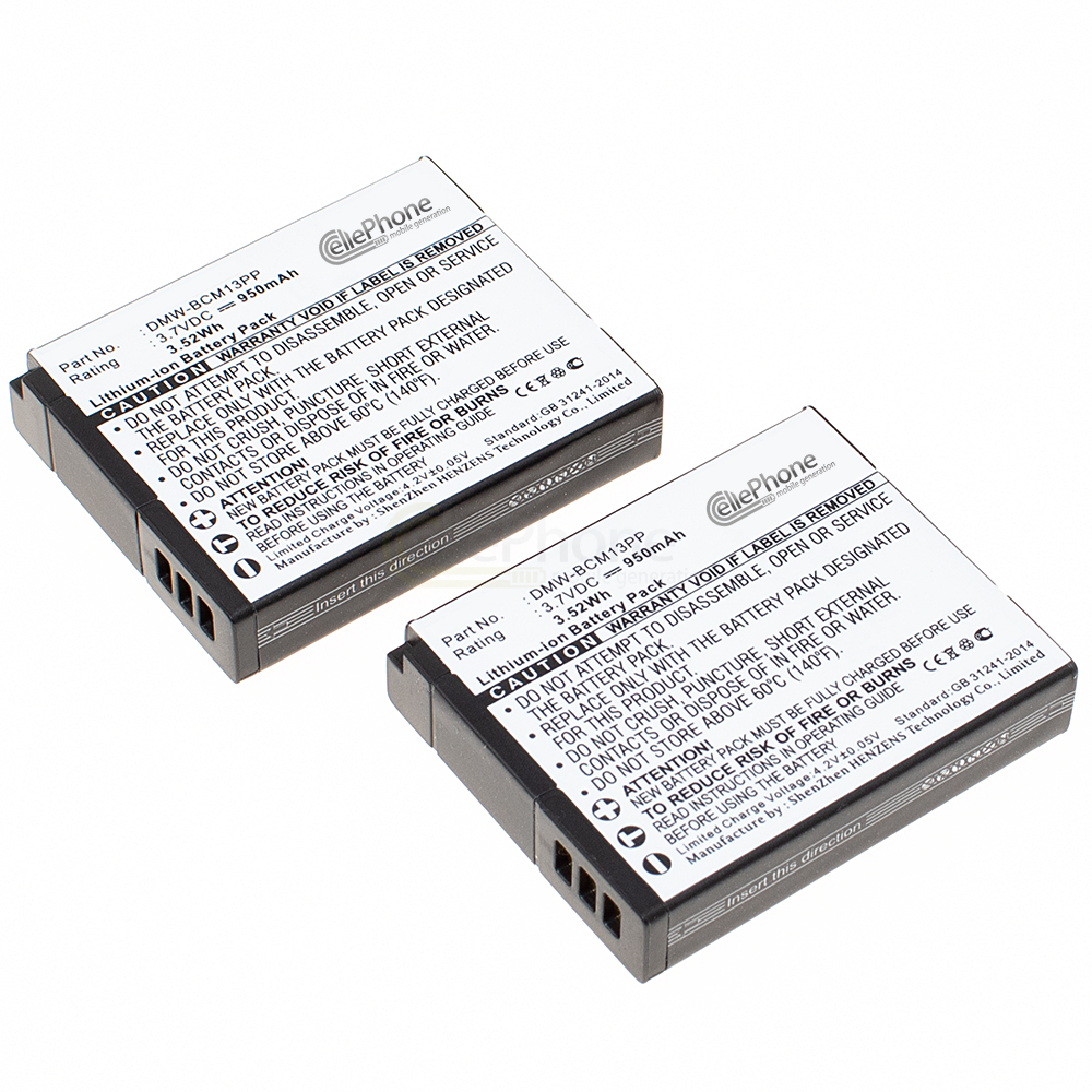 [7900] Battery Li-Ion compatible with Panasonic DMW-BCM13 / DMW-BCM13E - Set of 2