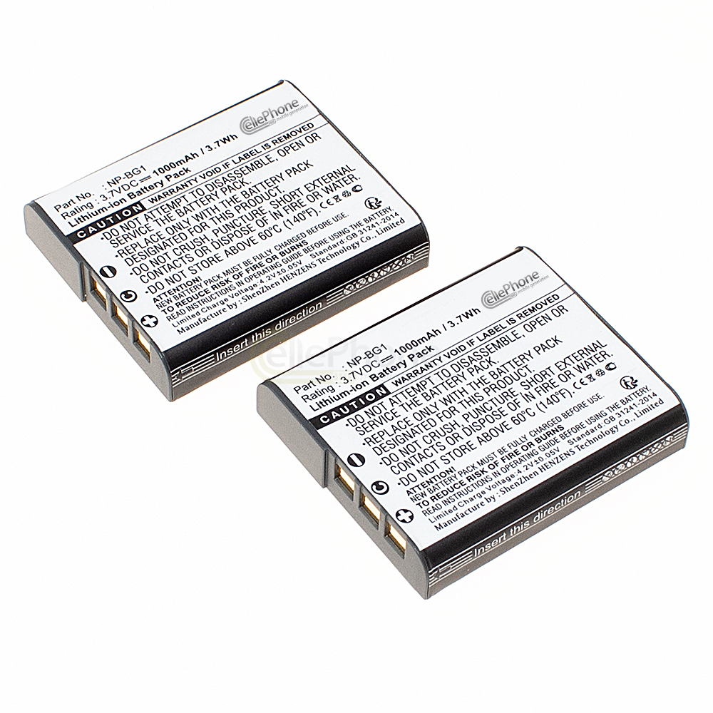 [7909] Battery Li-Ion compatible with Sony NP-BG1 NP-FG1 - Set of 2