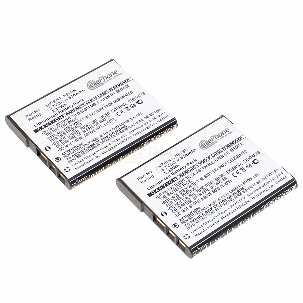 [7911] Accu Li-Ion compatibel met Sony NP-BN1 - set van 2