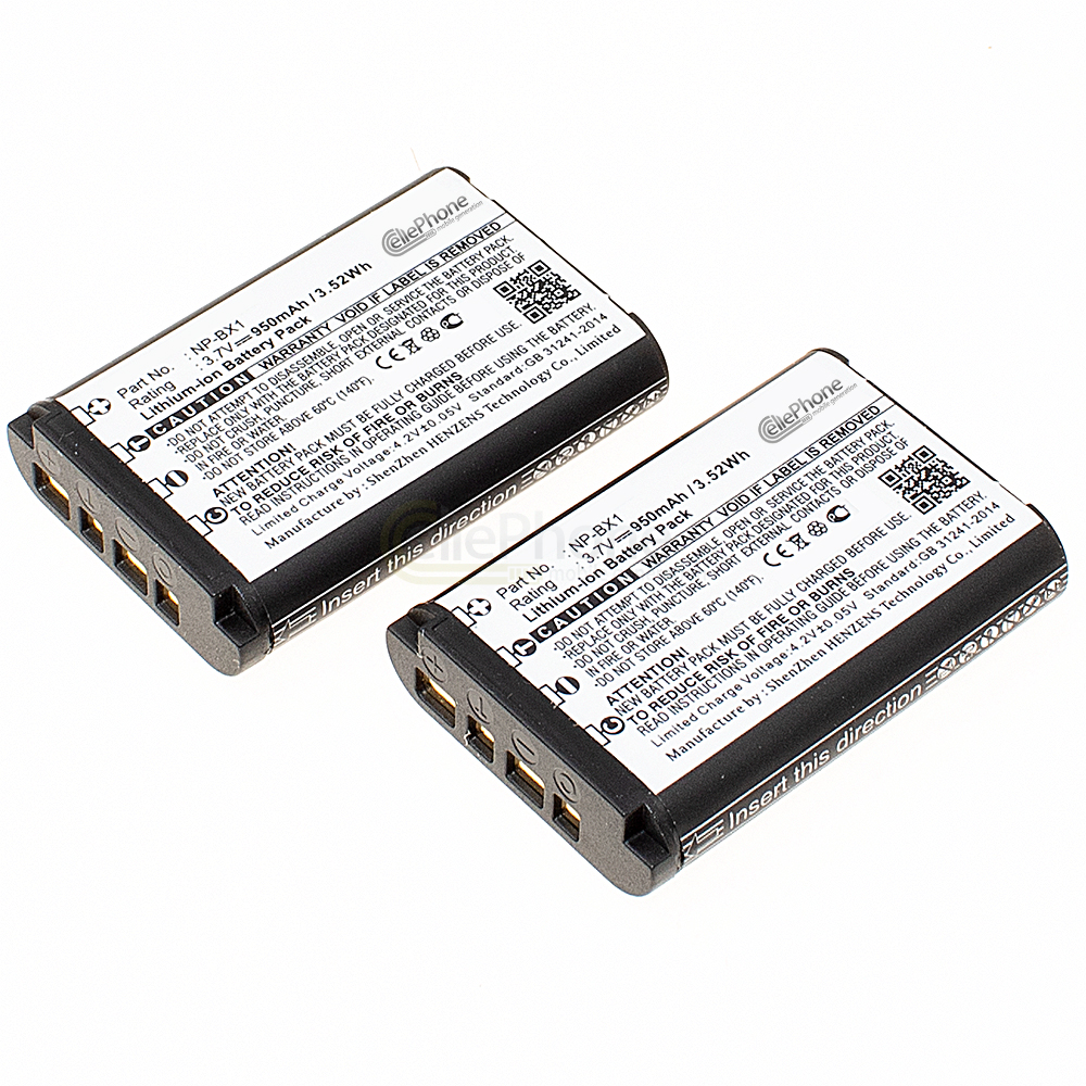 Accu Li-Ion compatibel met Sony NP-BX1 - set van 2