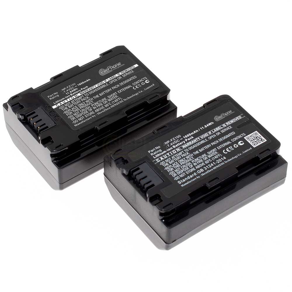 [7959] batteria Li-Ion compatibile con Sony NP-FZ100 - 1600 mAh - 2er Set