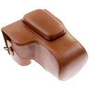Bolsa de cámara de poliuretano para Nikon CoolPix P900 P900s - marrón