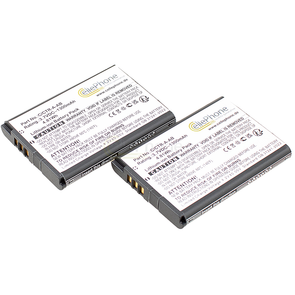 [8034] Batterie Li-Ion pour Nintendo 2DS XL 3DS - Switch Pro Controller (remplace CTR-003) - Ensemble de 2