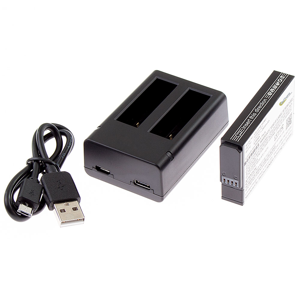 [8055] Akku-Ladestation Dual + Li-Ion Akku (2620mAh) für GoPro Fusion