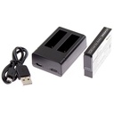 Chargeur de batterie double + Li-Ion Batterie (2620mAh) pour GoPro Fusion