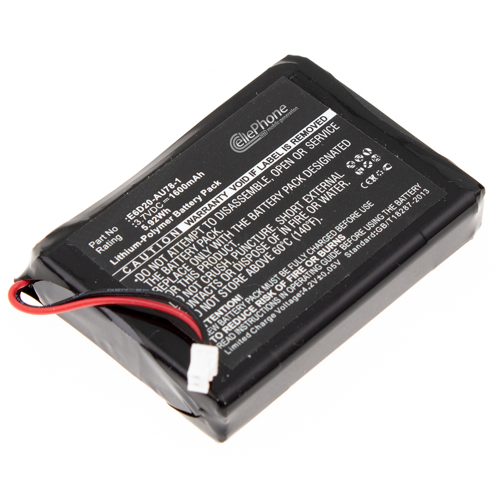 Accu Li-Polymer voor Panasonic Arbitrator Body Worn Mics (vervangt E6D20-AU78-1)