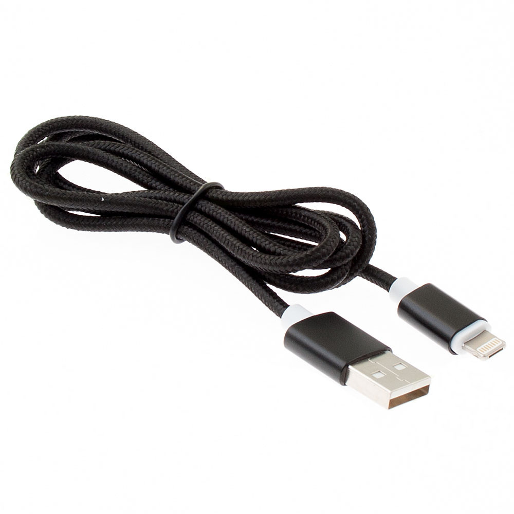 cavo dati 2in1 per iPhone - Micro-USB - 1M - Nylonmantel nero