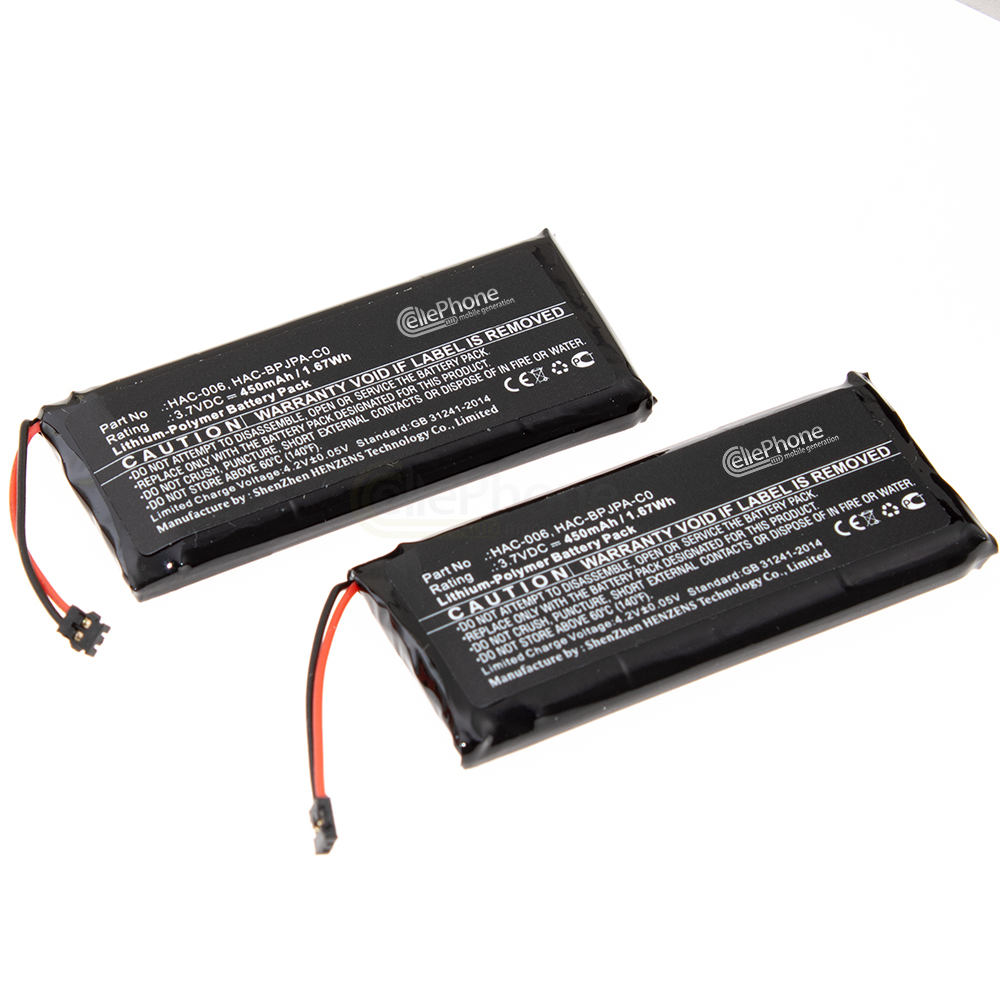 Accu Li-Polymer voor Nintendo Switch Controller (vervangt HAC-006) - 450mAh - set van 2
