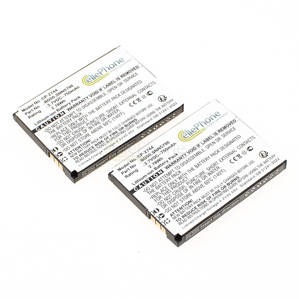 Akku Li-Ion für Motorola Motofone F3 F3C - AVM FRITZ!Fon M2 C4 C5 (ersetzt BAK130506) - 2er Set