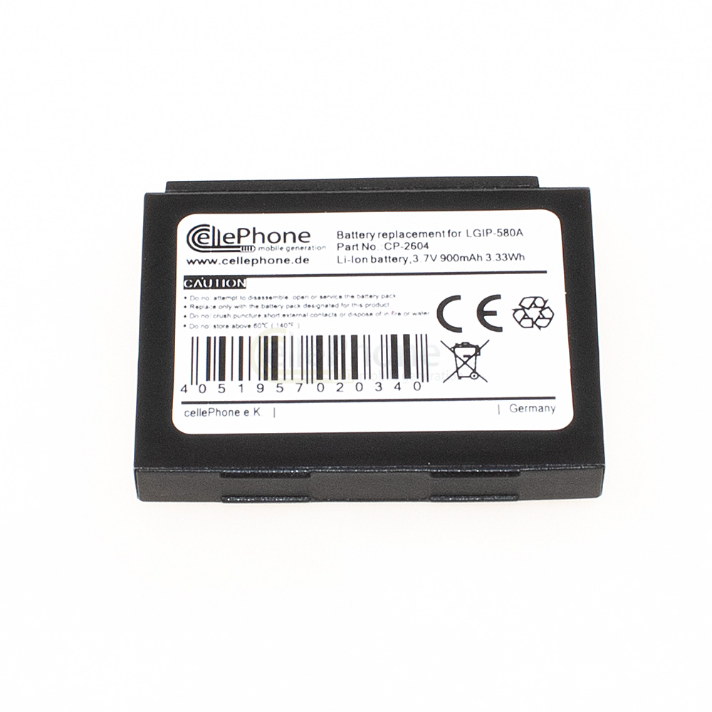 [1356] Batterie Li-Ion pour LG Arena CU915 KB770 KC780 KC910 KE990 KF690 KM900 KU990 U990 Viewty (remplace LGIP-580A)