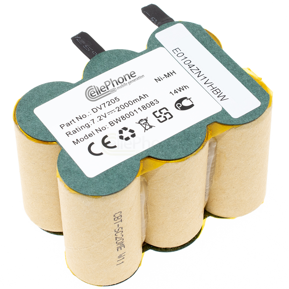 [8190] batteria Ni-MH per Black & Decker DV7205 DV7205N - 2000 mAh