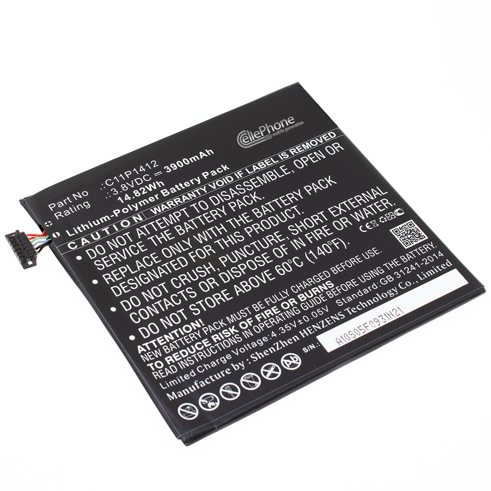 [8197] Accu Li-Polymer voor Asus FonePad 7 (vervangt C11P1412) - 3900 mAh