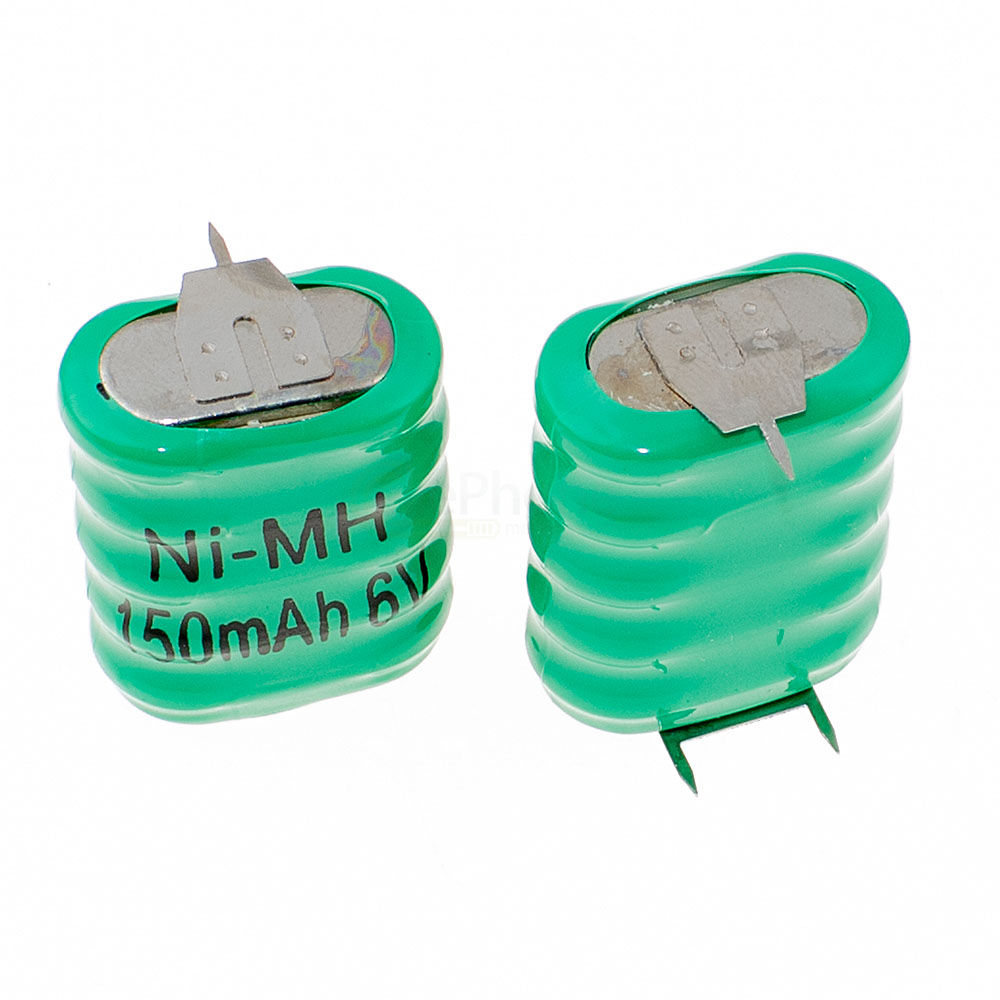 [8277] batteria Ni-MH tipo 5/V150H - 150 mAh - 6V - 3 Pin - set da 2