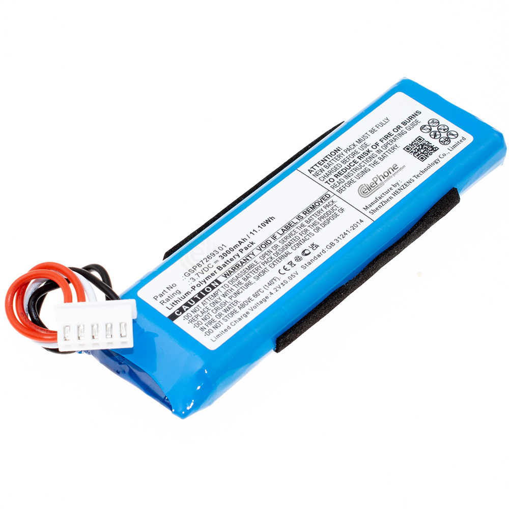 Batterie Li-Polymer pour JBL Flip 4 (remplace GSP872693 01) - 3000mAh