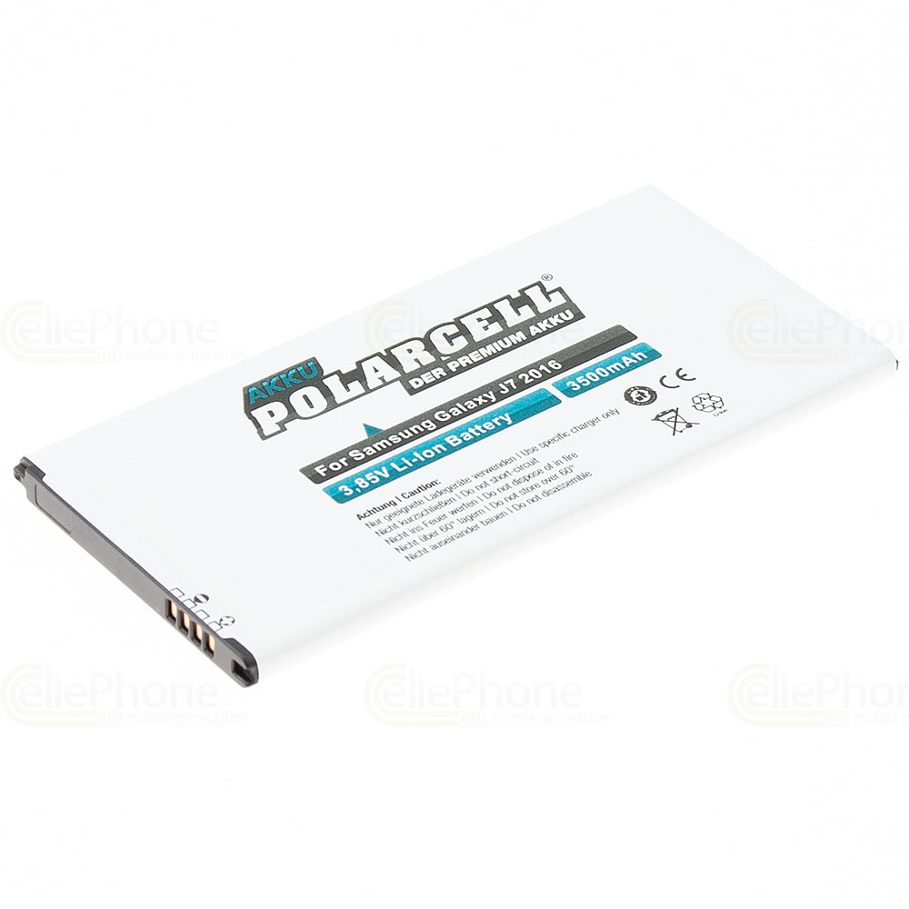 [8505] PolarCell Akku Li-Ion für Samsung Galaxy J7 2016 (SM-J7108) (ersetzt EB-BJ710CBE)