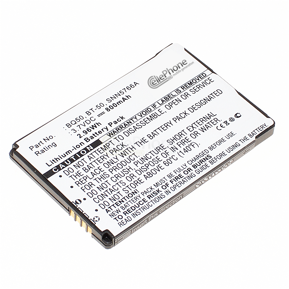 Battery Li-Ion for Motorola W156 W180 W205 W208 W218 W220 W230 W375 W377 W510 - KRZR K3 - SLVR L9 (replaced BQ50)
