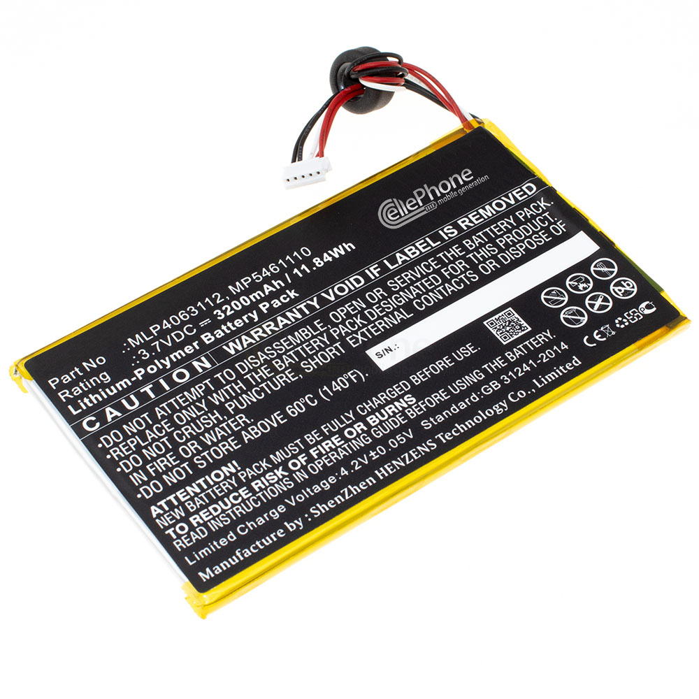 [8602] Battery Li-Polymer for LeapFrog LeapPad Platinum Kids Learning (replaced MLP4063112) - 3600 mAh
