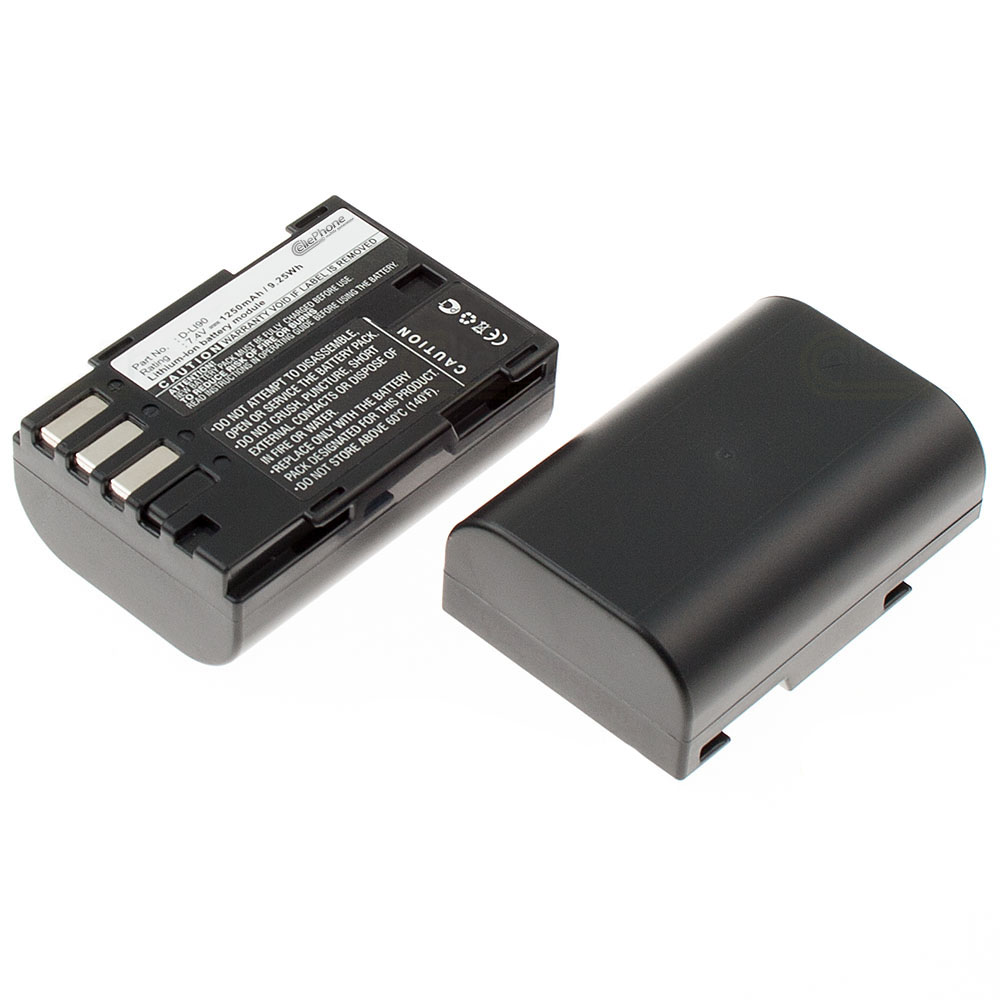 [8665] Battery Li-Ion compatible with Pentax D-Li90 - Set of 2