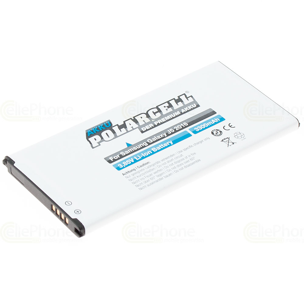 [8677] PolarCell Batterie Li-Ion pour Samsung Galaxy J5 2016 (SM-J510F) (remplace EB-BJ510CBC)