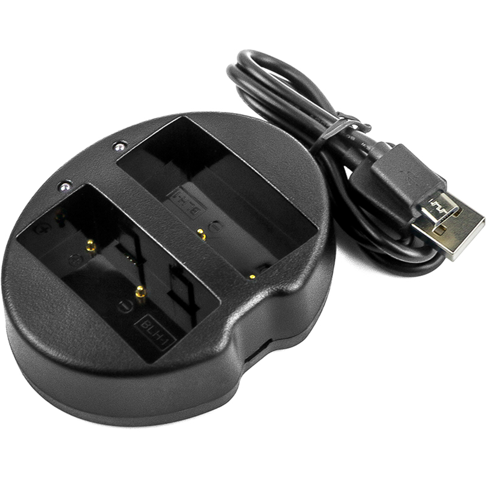 Akku-Ladestation Dual für Olympus BLH-1 BCH-1