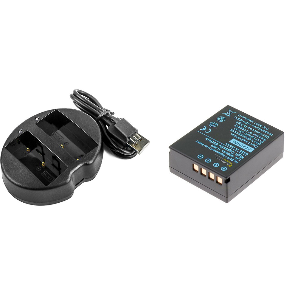 [8689] Estación de carga de baterías Batería Dual + Li-Ion (1600mAh) para Olympus BLH-1 BCH-1