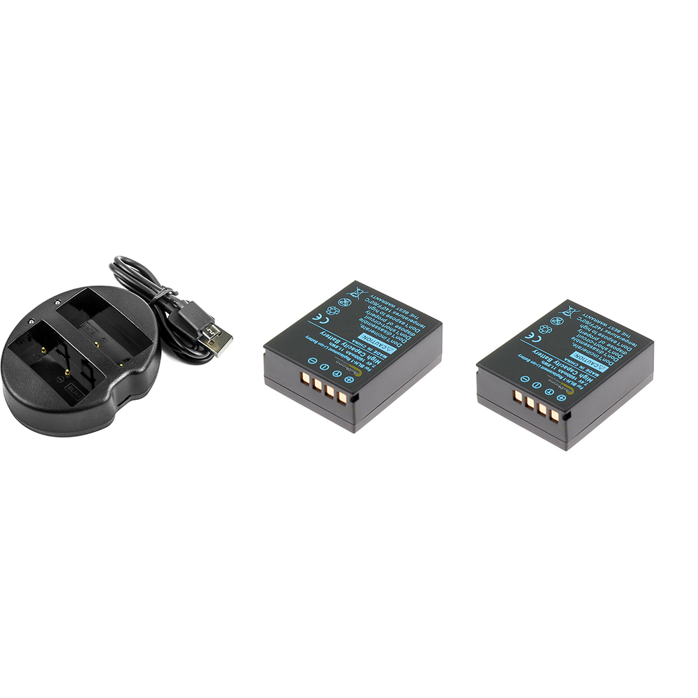 [8690] Dual Battery Charger + 2x Li-Ion Battery (1600mAh) for Olympus BLH-1 BCH-1