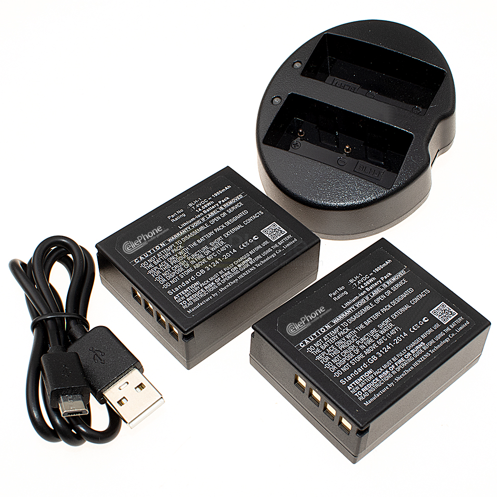 [8692] Duo-acculaadstation + 2x Li-Ion accu (1900mAh) voor Olympus BLH-1 BCH-1