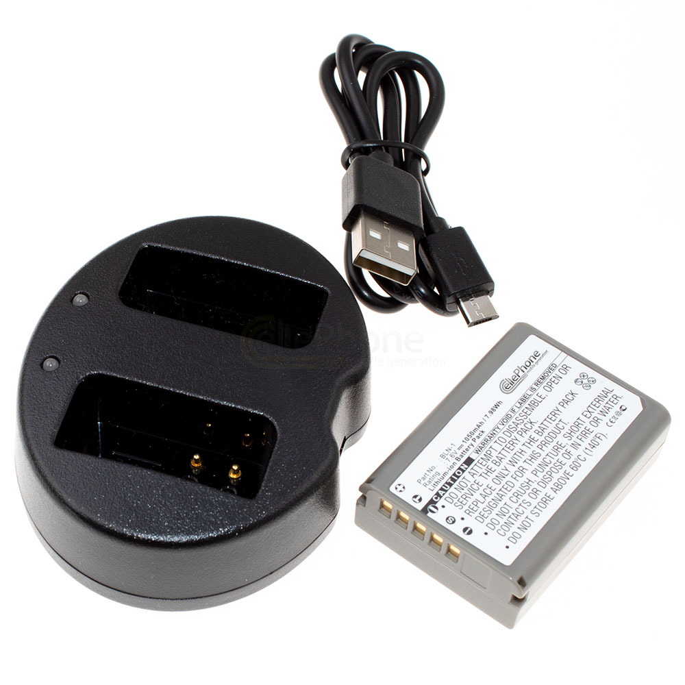 Duo-acculaadstation + Li-Ion accu (1020mAh) voor Olympus BCN-1 BLN-1