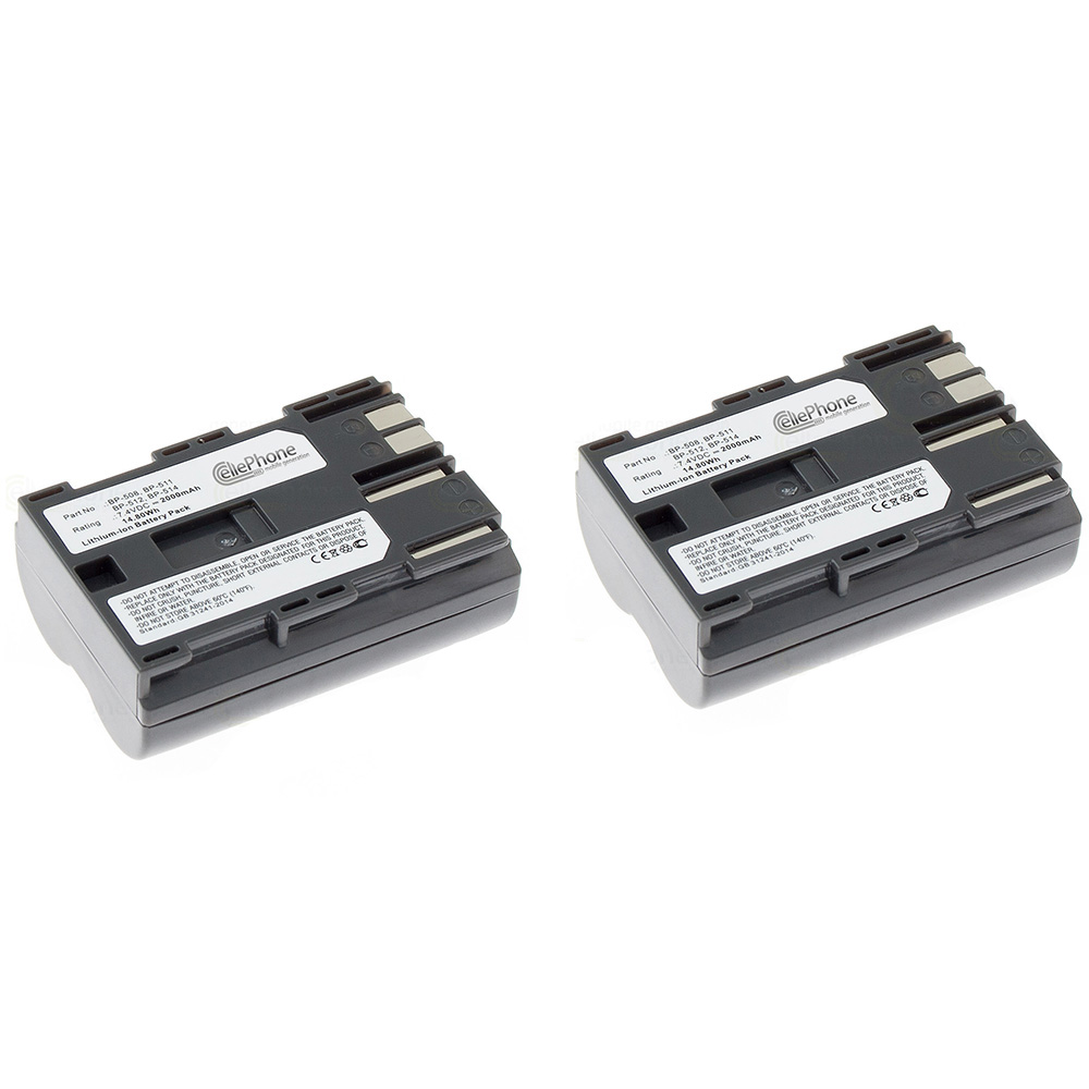 Akku Li-Ion kompatibel zu Canon BP-511 - 2er Set