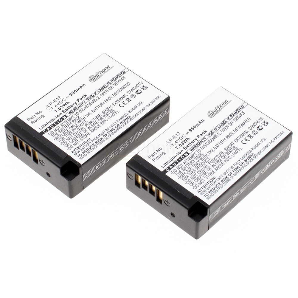 Accu Li-Ion compatibel met Canon LP-E17 - set van 2