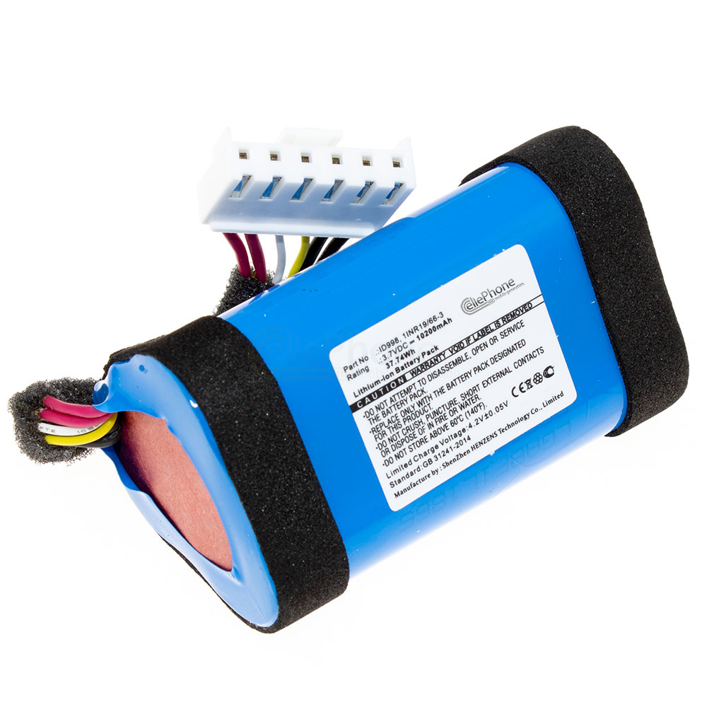 [8760] Akku Li-Ion für JBL Charge 4 (ersetzt 1INR19/66-3) - 10200mAh