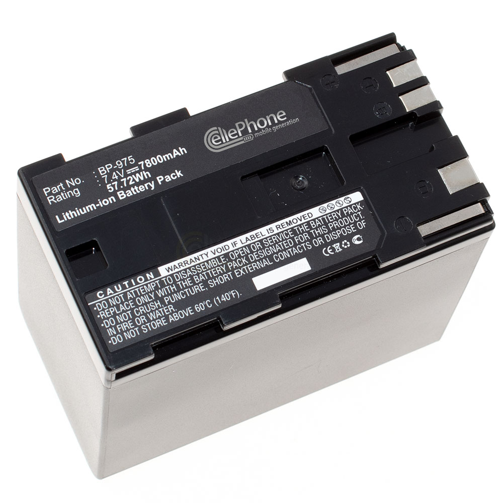 Batterie Li-Ion compatible avec Canon BP-975 - 7800 mAh
