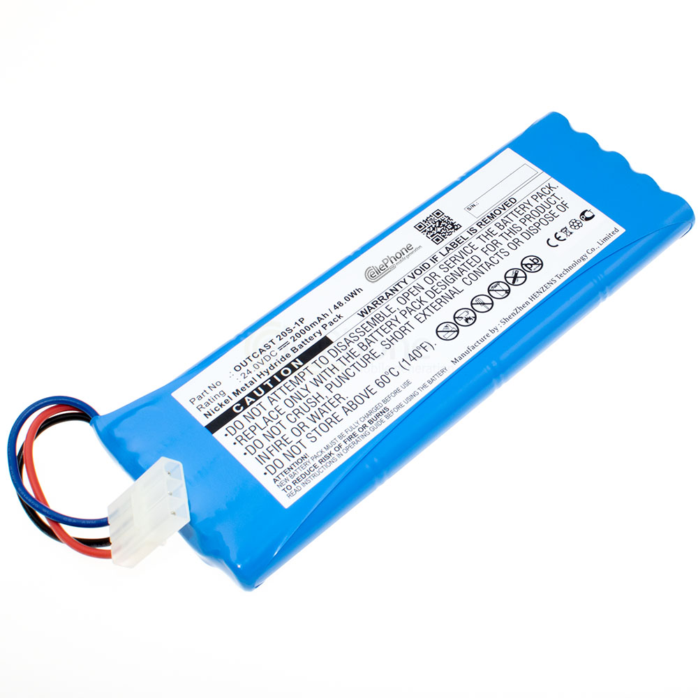 Accu Ni-MH voor Soundcast Outcast ICO410 ICO410-4n ICO411a ICO411a-4N (vervangt OUTCAST 20S-1P) - 2000 mAh
