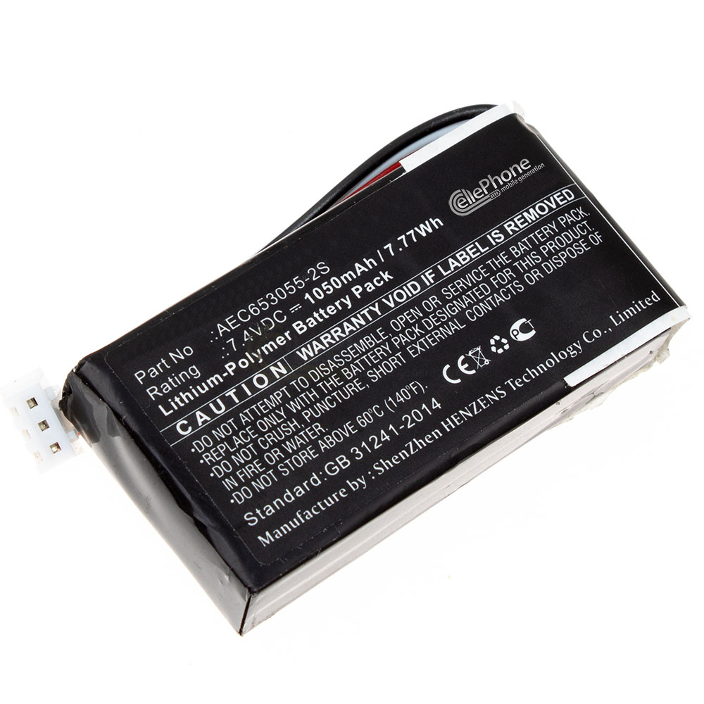 [8806] Batterie Li-Polymer pour JBL Flip 1 (remplace AEC653055-2S) !!!NOTEZ LE DESIGN DE LA PRISE !!!