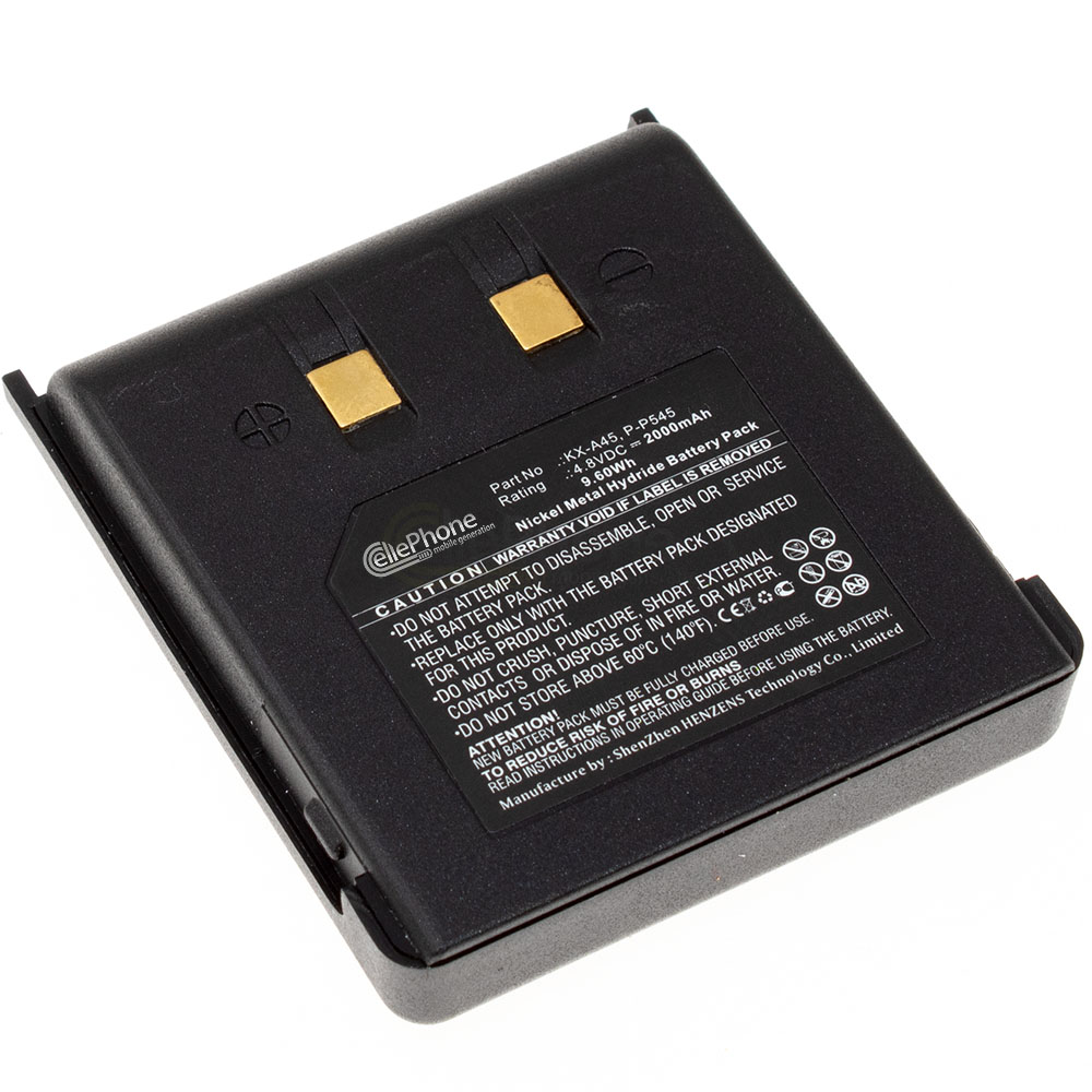 [8808] Akku Ni-MH für Panasonic KX-T9100 T9150 T9200 T9220 T9250 (ersetzt KX-A45) - 2000mAh / 4,8V