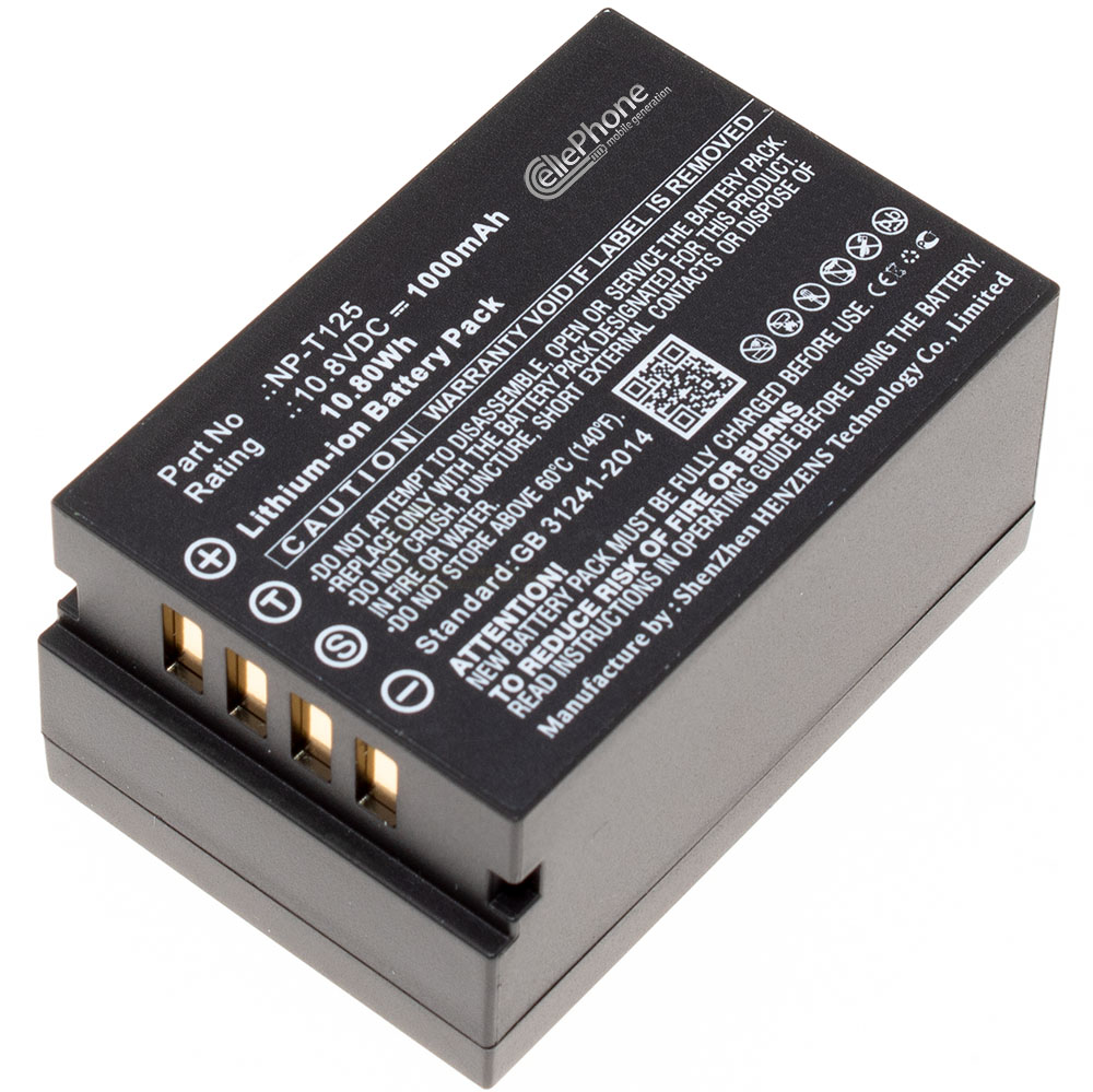 [8819] Batería Li-Ion compatible with Fujifilm NP-T125 - 1000 mAh / 10,8V
