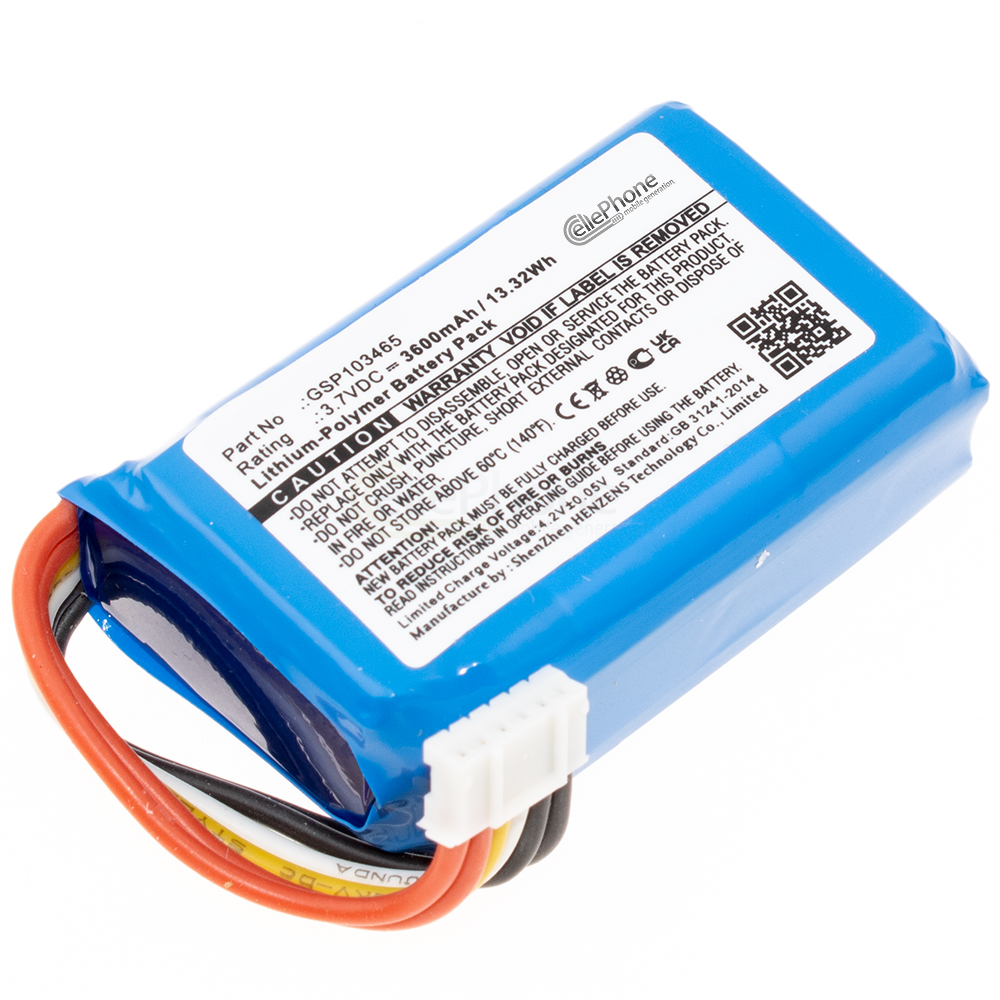 [8863] Batterie Li-Polymer pour JBL Link 10 (remplace GSP103465) - 3600mAh