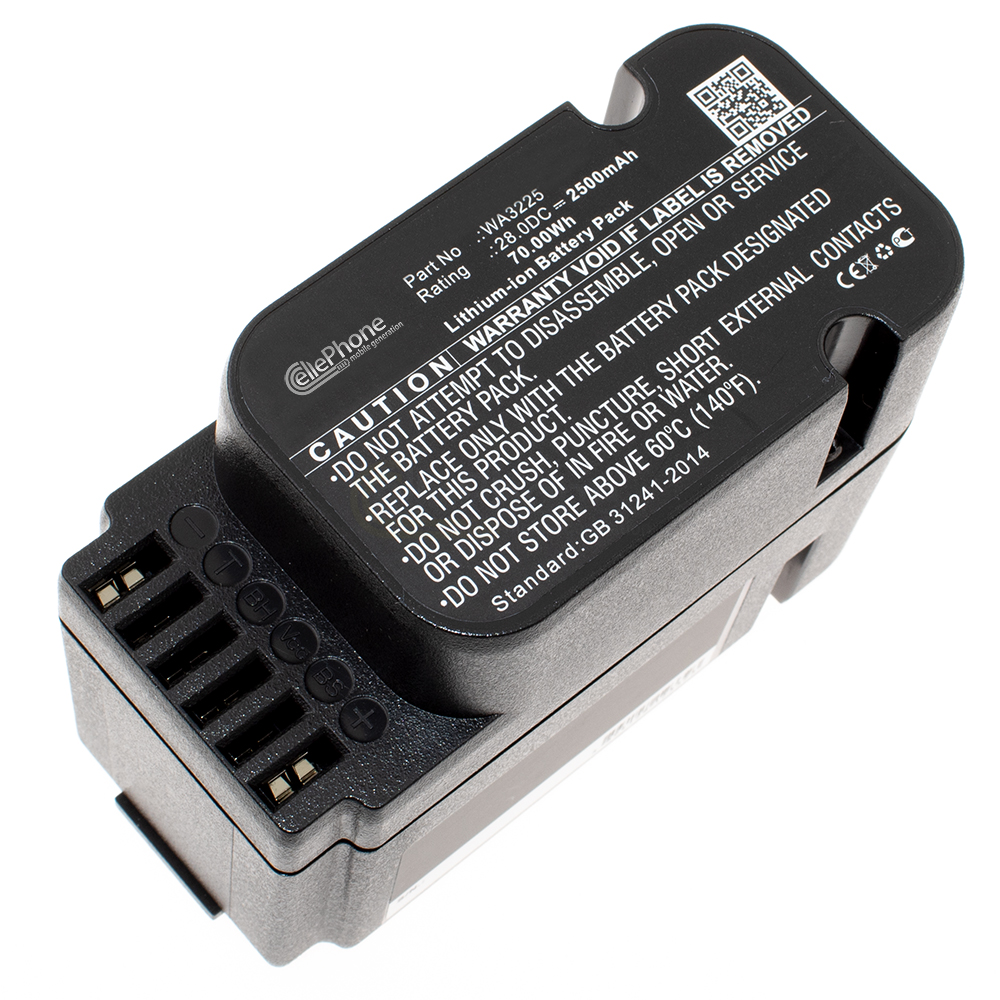 Accu Li-Ion voor Worx Landroid L1500 L1500i L2000 M M500 (vervangt WA3225) - 2500mAh / 28V