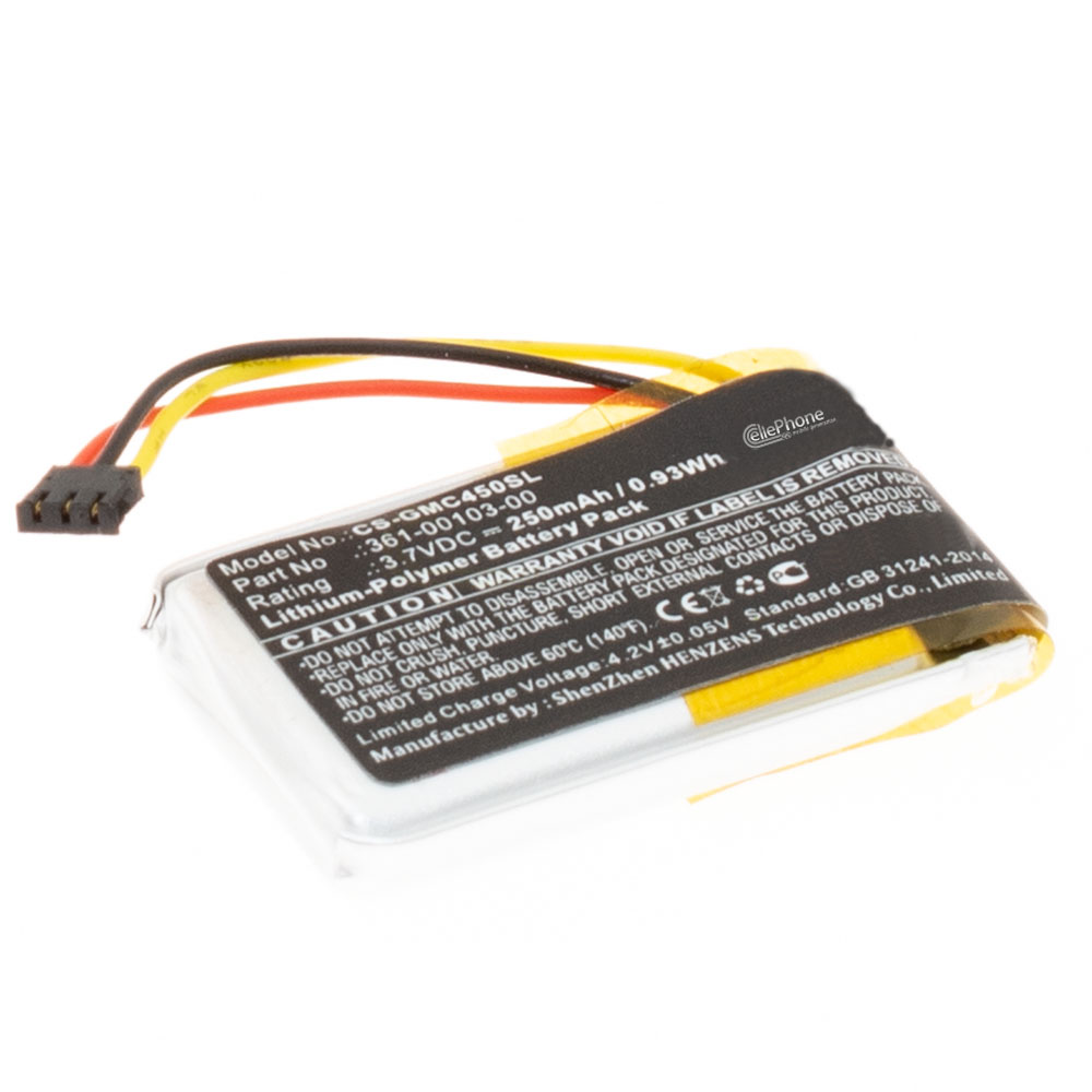 [9058] Batterie Li-Polymer pour Garmin DashCam 45 46 47 47W 55 56 66 67 67W (remplace 361-00103-00)