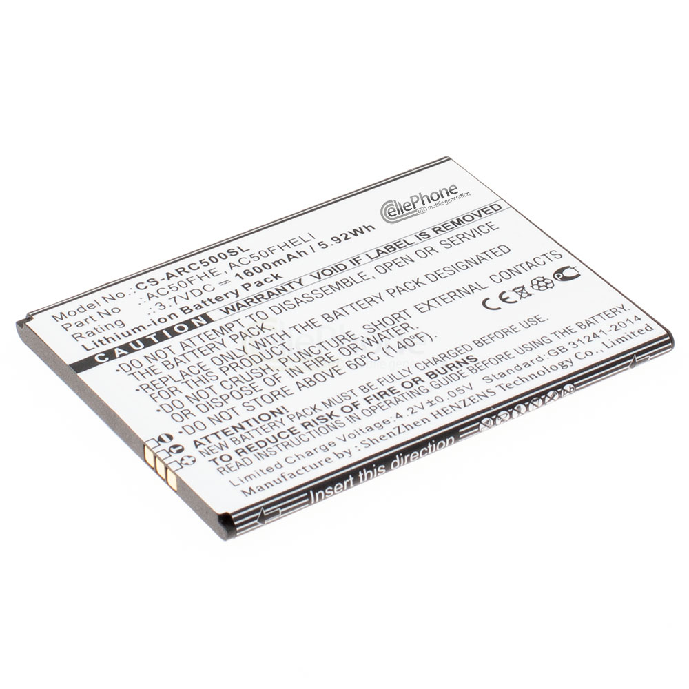 [9067] Batería Li-Ion para Archos 50F Helium Lite (reemplazado AC50FHE)