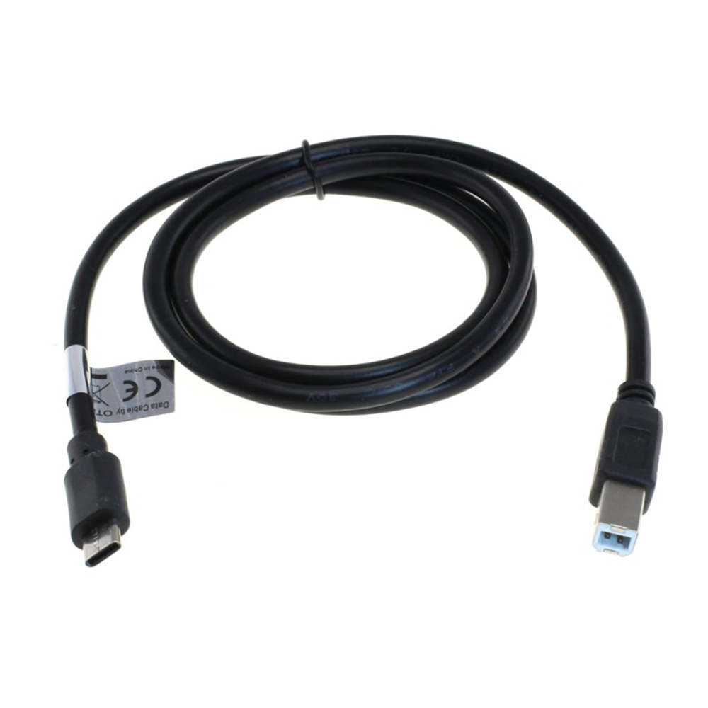 [9076] Data Cable – Type C USB-C Plug to USB B USB-B 2.0 – Printers, External Hard Drives, Drives, MIDI Controllers - 1m