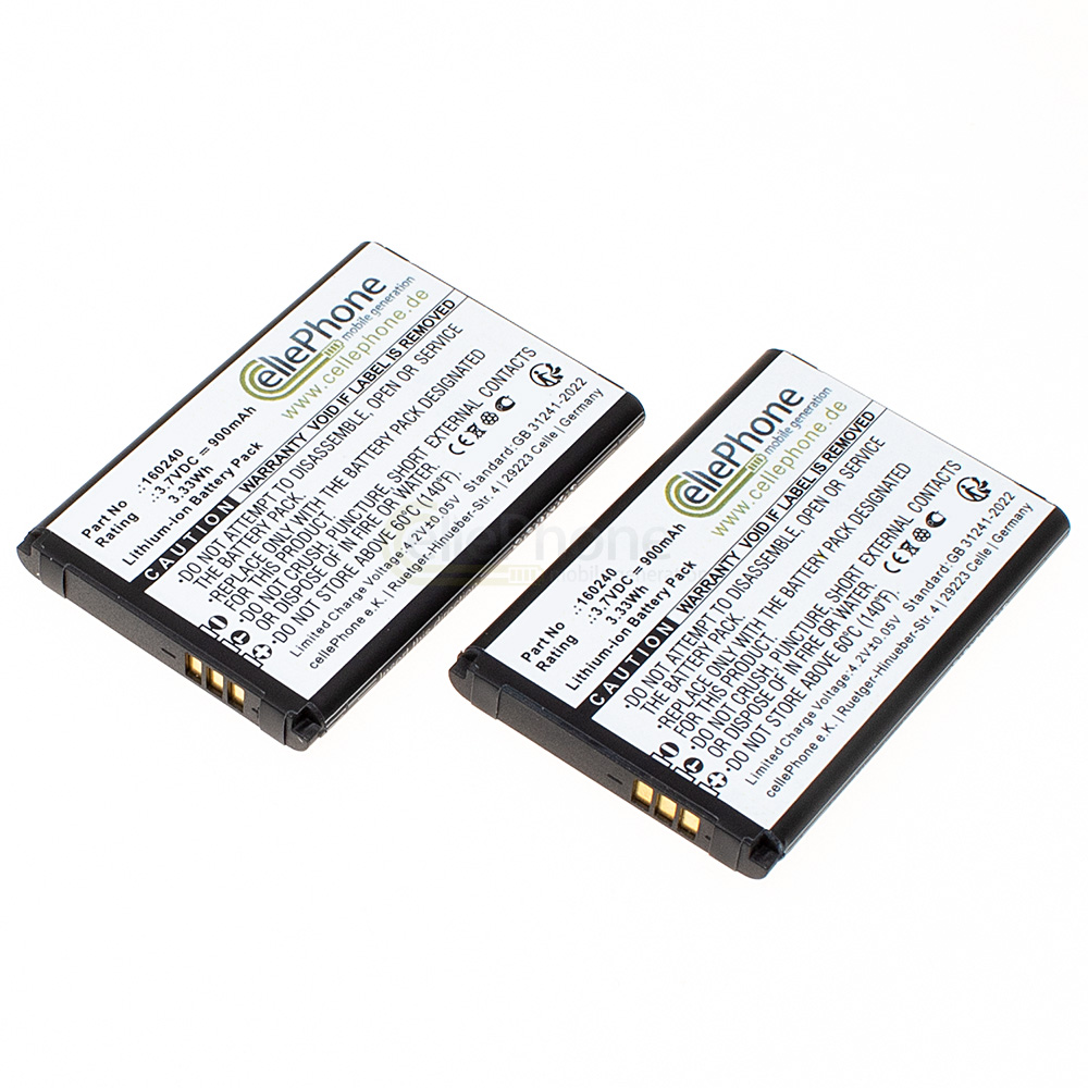 [9137] Battery Li-Ion for SteelSeries H Wireless Gaming-Headset - Siberia 800 840 - Arctis Pro (replaced 160240) - Set of 2