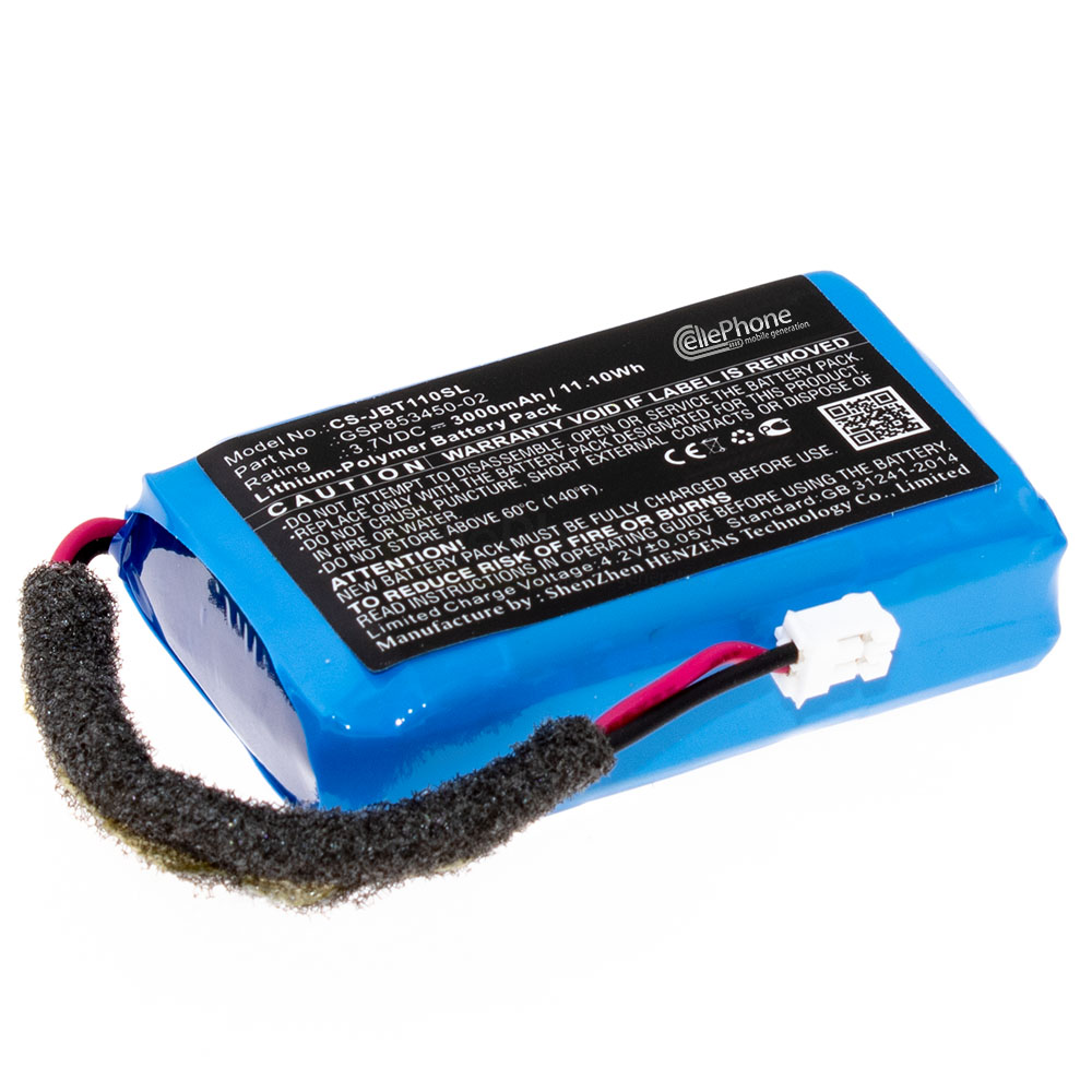 [9201] Batterie Li-Polymer pour JBL Turbo (remplace GSP853450-02) - 3000mAh