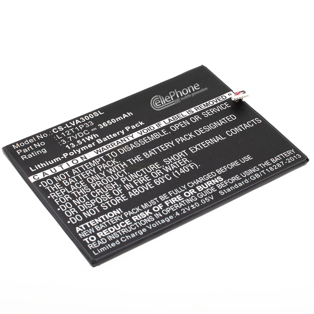 Batterie Li-Polymer pour Lenovo IdeaPad A1000L A1010 A3000 A3300 A5000 A7-30 (remplace L12T1P33) - 3650mAh