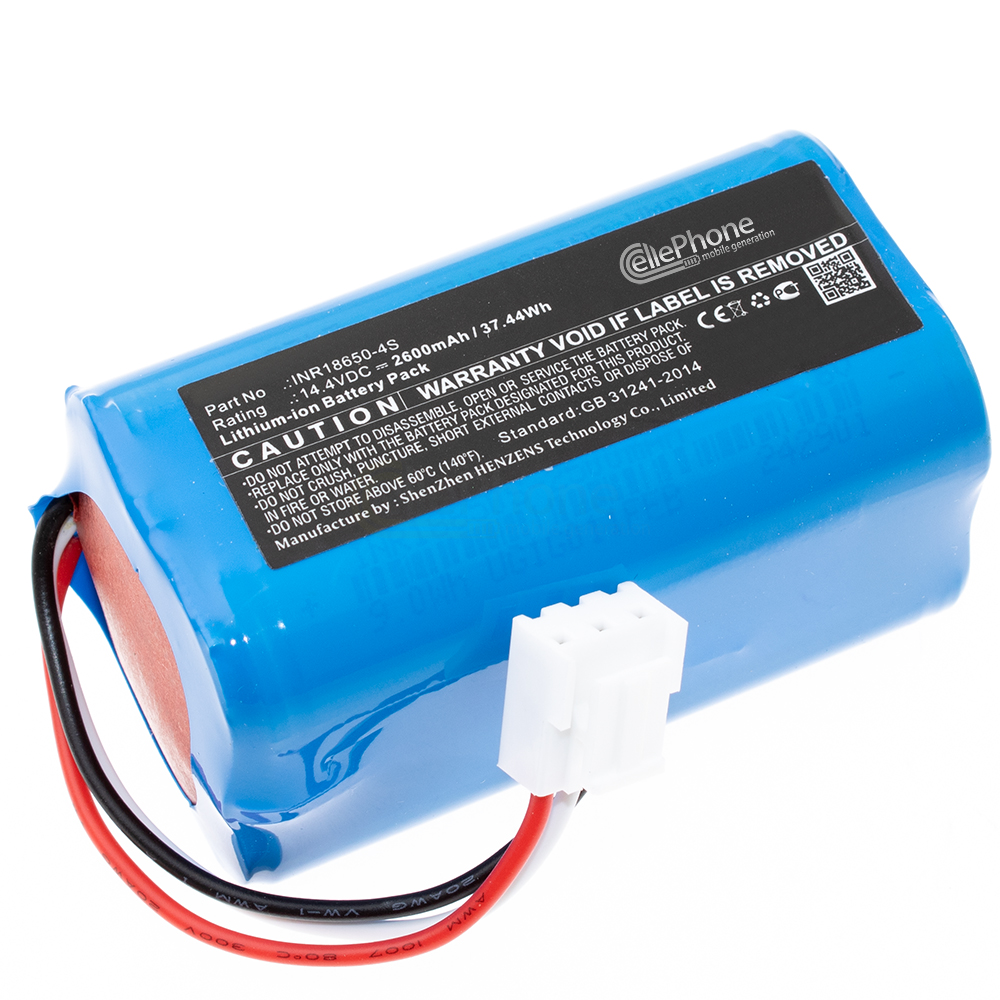 Batterie Li-Ion pour Severin Chill RB 7028 RB7028 (remplace INR18650-4S) - 2600mAh / 14,4V
