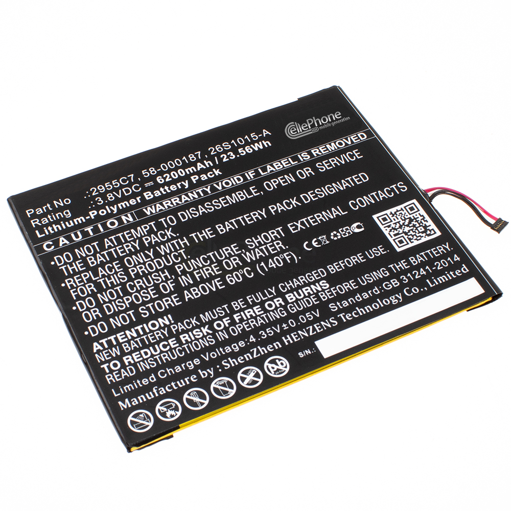 [9335] batteria Li-Polymer per Amazon Kindle Fire HD 10.1 7th (sostituisce 58-000187) - 6200mAh