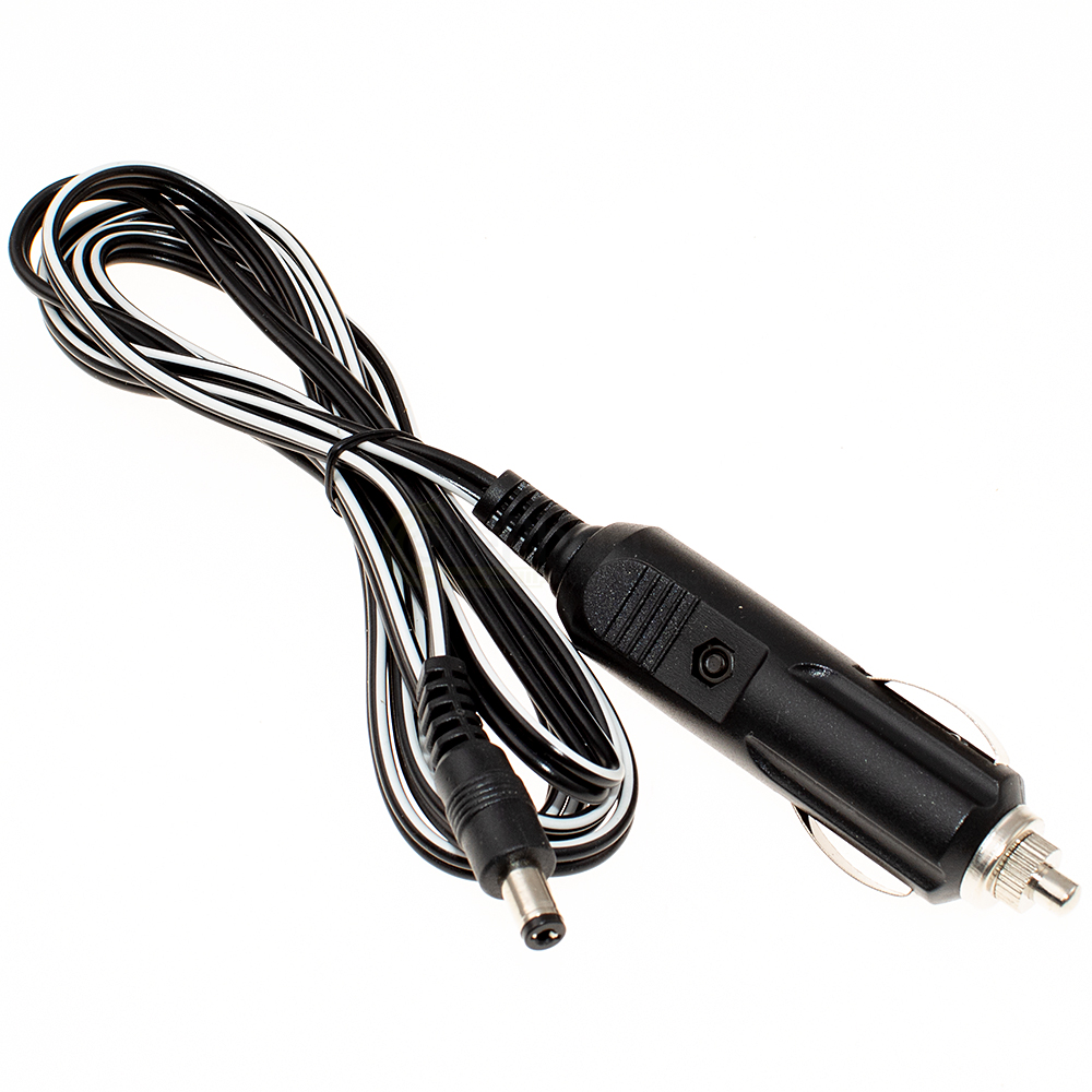 [9366] Câble de chargeur de voiture 2.5A vers fiche DC 5.5 x 2.1 mm - 12V - 1.8m